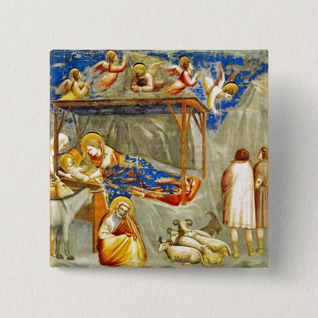 Nativity Birth of Jesus  Button (Front)