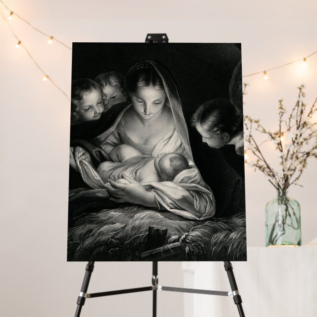 Nativity Birth of Jesus Christ Angels Virgin Mary Foam Board (In Situ (Stand))