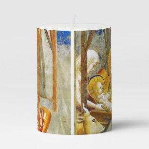 Nativity Birth of Jesus Pillar Candle