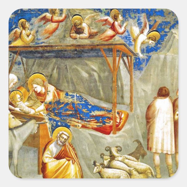 Nativity Birth of Jesus  Square Sticker (Front)