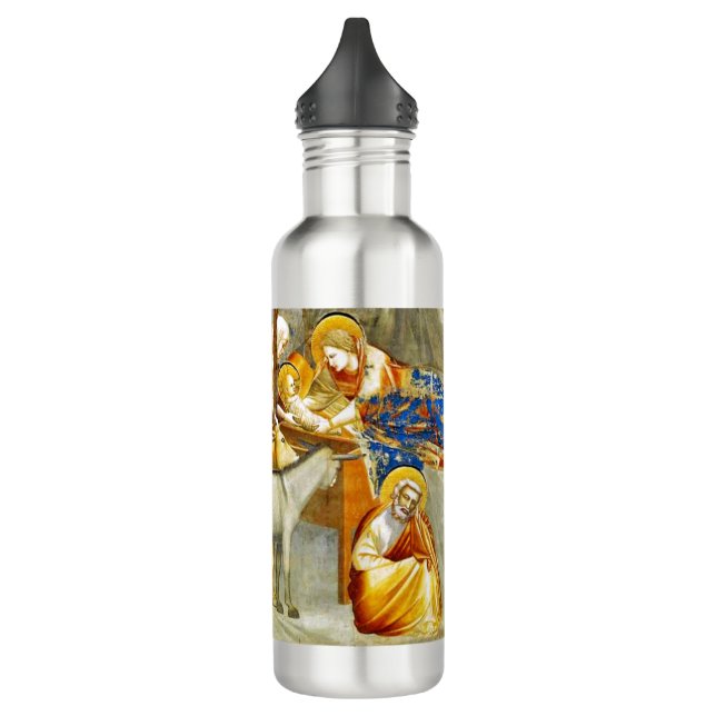 Nativity Birth of Jesus  Stainless Steel Water Bottle (Left)