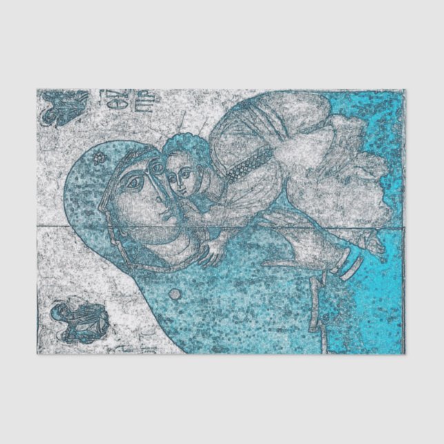 Nativity Blessed Virgin Mary Baby Jesus Tissue Paper (Front)
