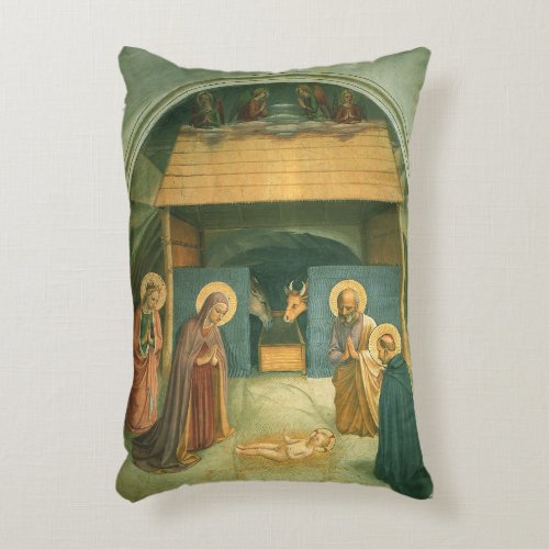 Nativity by Fra Angelico Accent Pillow