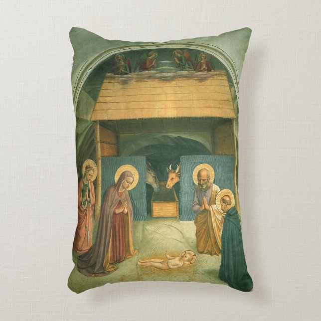 Nativity by Fra Angelico Accent Pillow (Front(Vertical))