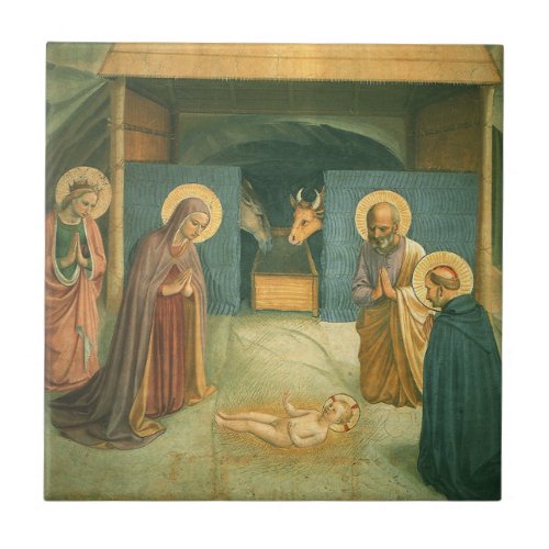 Nativity by Fra Angelico Ceramic Tile
