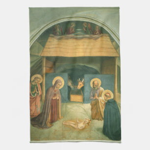 Nativity by Fra Angelico Kitchen Towel