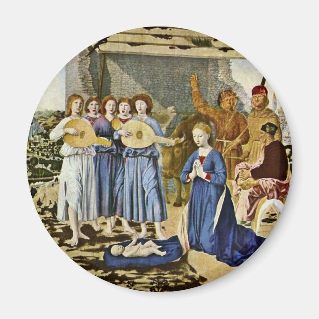 Nativity By Piero Della Francesca (Best Quality) Magnet (Front)