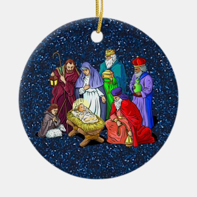 nativity ceramic ornament (Front)