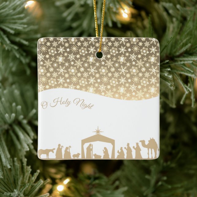 Nativity Ceramic Ornament (Tree)