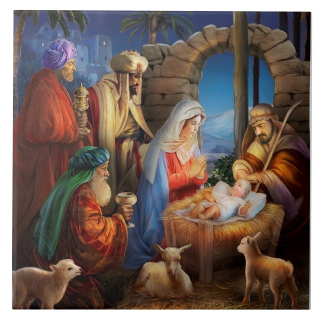 Nativity Ceramic Tile (Front)