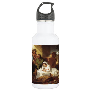 Nativity Christ Baby Jesus Christianity Scripture Water Bottle