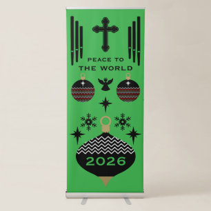 Nativity Christian Christmas Holiday Decor. Retractable Banner