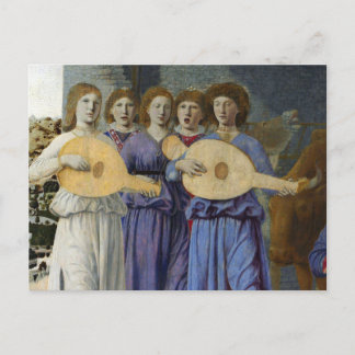 NATIVITY,CHRISTMAS ANGELS by PIERO DELLA FRANCESCA Holiday Postcard