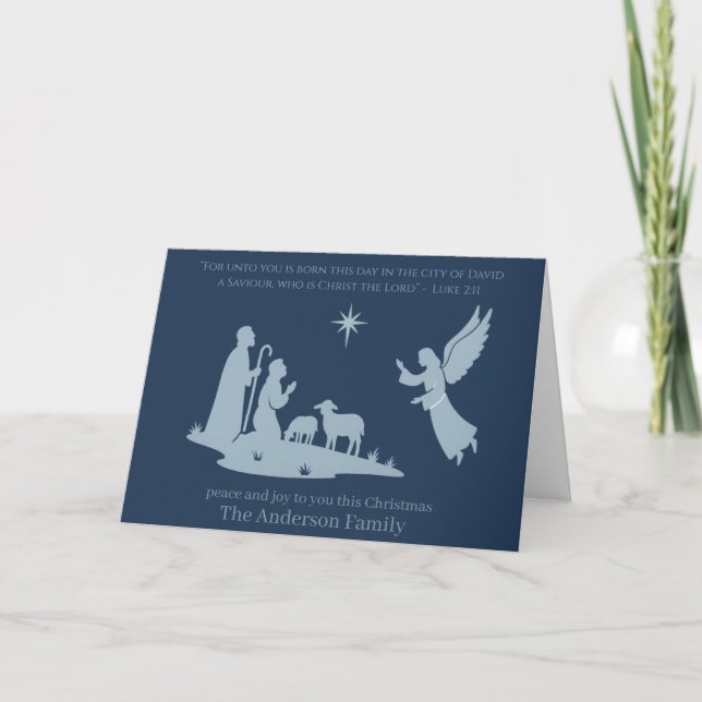 Nativity Christmas Card – Born This Day a Savior (Front)