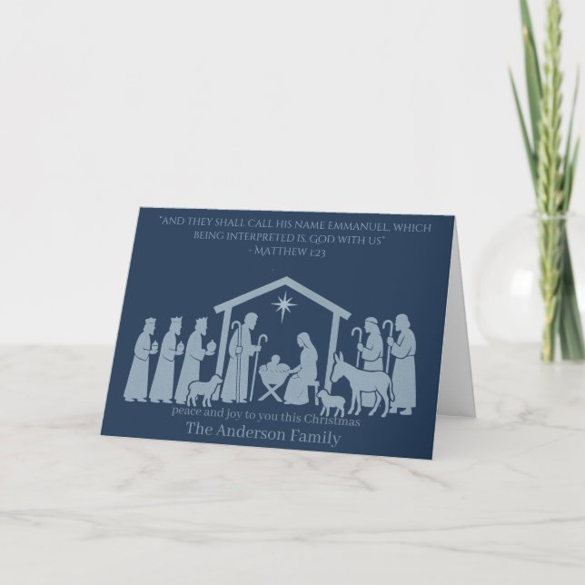 Nativity Christmas Card – Emmanuel God With Us (Front)