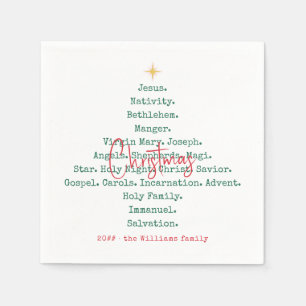 Nativity Christmas Christian Faith Jesus Religious Napkins