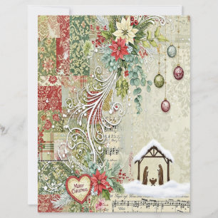 Nativity Christmas craft paper