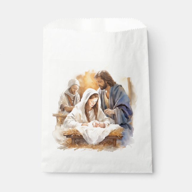 Nativity Christmas   Favor Bag (Front)