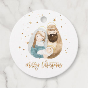 Nativity Christmas Favor Tags - Holy Family