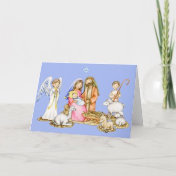 Nativity Christmas Greeting Card by yarmalade at Zazzle