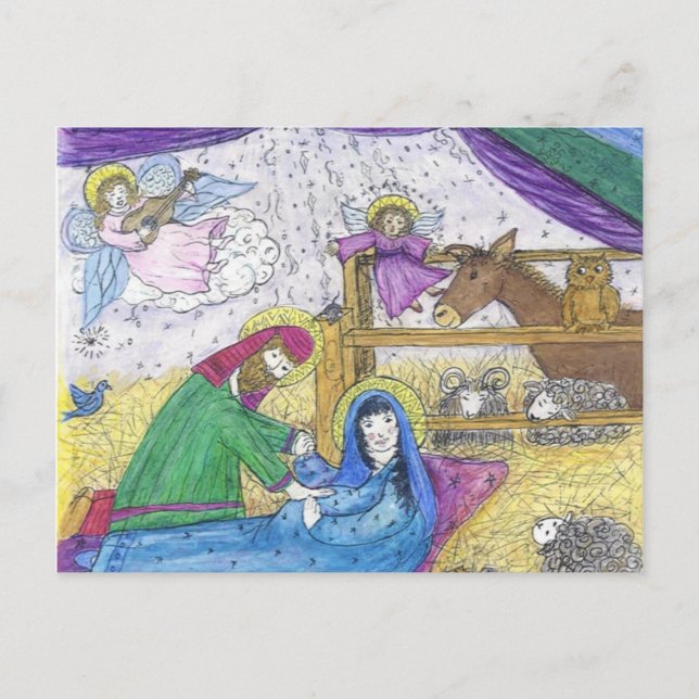 Nativity  Christmas Holiday Postcard (Front)
