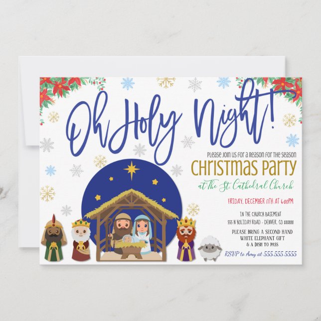 Nativity Christmas Invitation (Front)