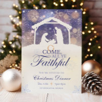 Nativity Christmas Invitation Religious