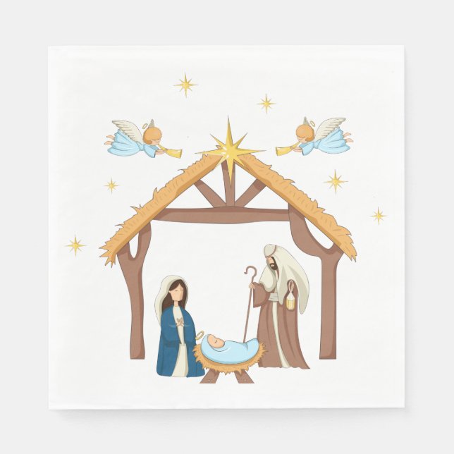 Nativity Christmas Napkins (Front)
