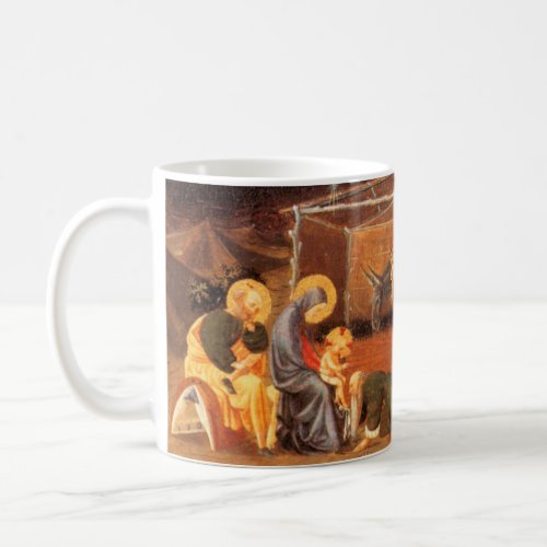 NATIVITY CHRISTMAS PARCHMENT ADORATION OF MAGI COFFEE MUG