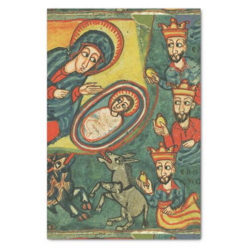 NATIVITY CHRISTMAS PARCHMENT ADORATION OF MAGI TISSUE PAPER
