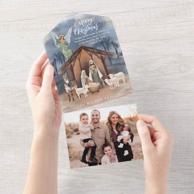 Nativity Christmas Photo Card (Tearaway)