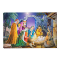 Nativity christmas placemat laminated placemat
