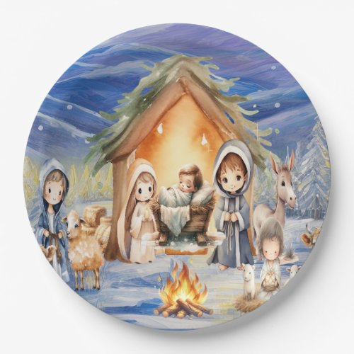 Nativity Christmas Plates