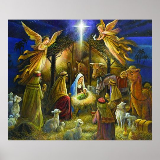 Nativity Christmas Poster | Zazzle.com