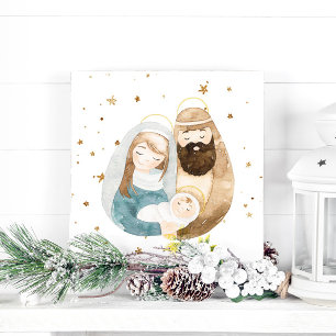 Nativity Christmas Religious Home Decor Wooden Box Sign