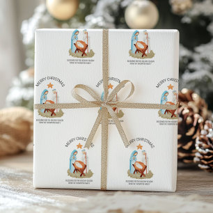 Nativity Christmas Religious Wrapping Paper