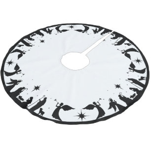 Nativity Christmas Tree Skirt, Personalized  Brushed Polyester Tree Skirt