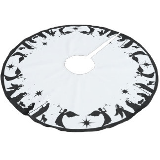 Nativity Christmas Tree Skirt, Personalized Brushed Polyester Tree Skirt