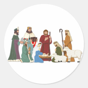 Nativity Classic Round Sticker