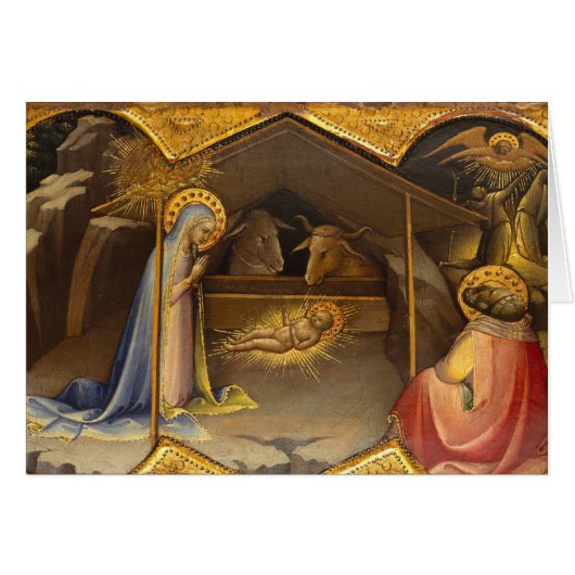 Nativity Crib Blessed Virgin Mary Infant Jesus Cards (Front Horizontal)
