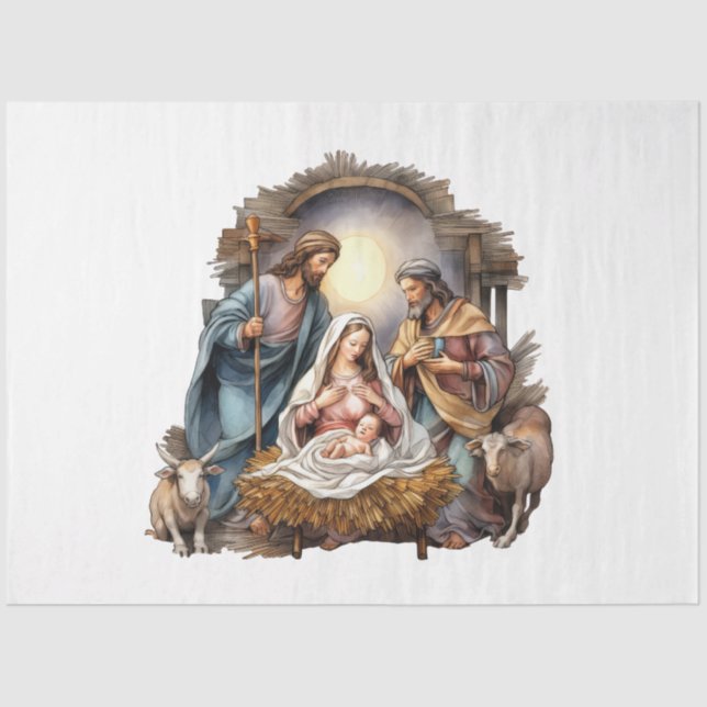 Nativity Design Collection 8 Tissue Paper (Front)