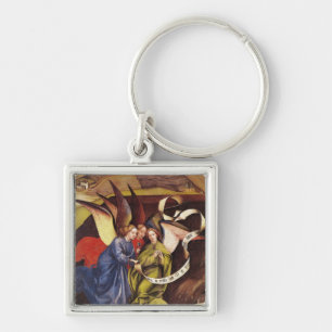 Nativity, detail of three angels, c.1425 keychain