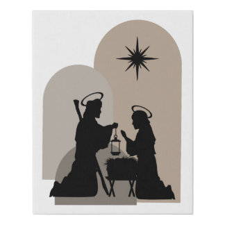 Nativity faux canvas print