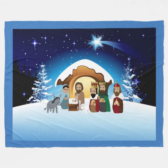 Nativity Fleece Blanket (Front (Horizontal))
