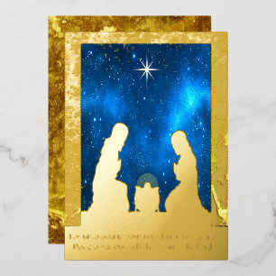 Nativity Foil Holiday Card