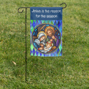 Nativity Garden Flag