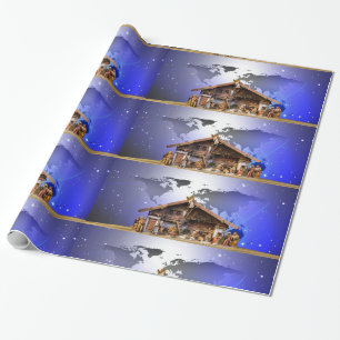 Nativity Glossy Wrapping Paper