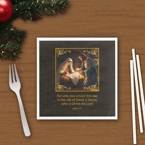 Nativity Holy Family Religious  Paper Dinner Napkins