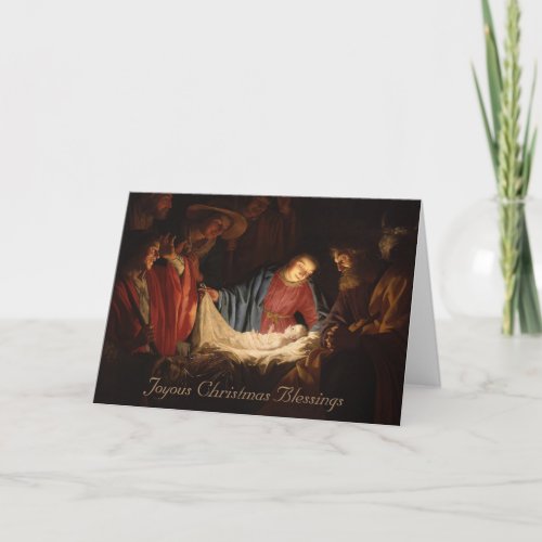 Nativity Holy Family Religious Prayer Holiday Card