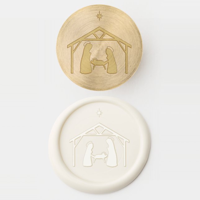 Nativity Holy Family Wax Seal Stamp (Stamped)